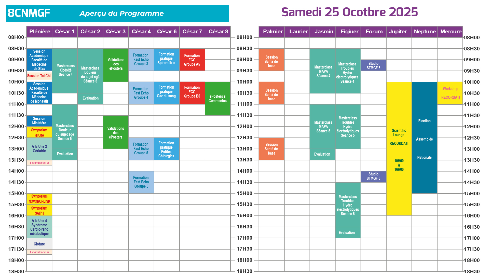8CNMGF Programme Samedi 25 Octobre 2025